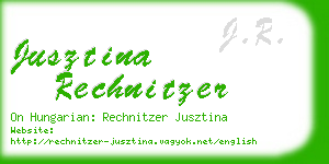 jusztina rechnitzer business card